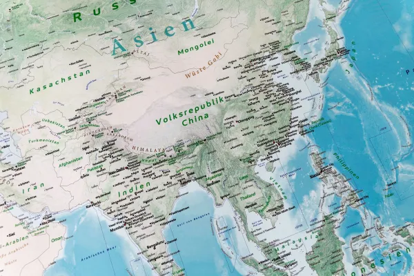 Asien in der Detailansicht