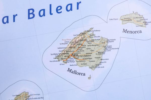 Mallorca auf der Spanienlandkarte