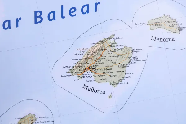 Mallorca auf der Spanienlandkarte