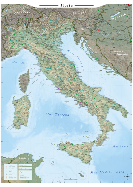 Italien Landkarte