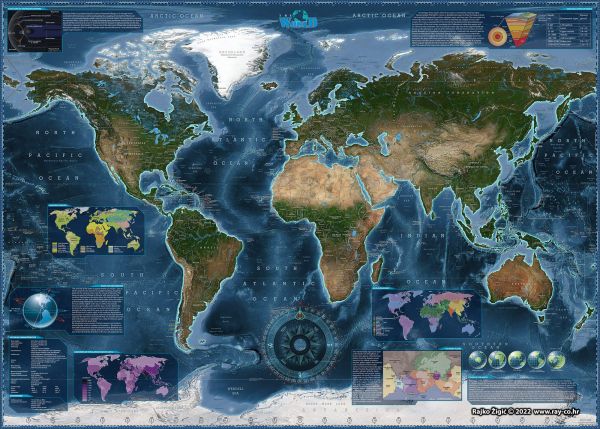 Satellitenkarte der Welt