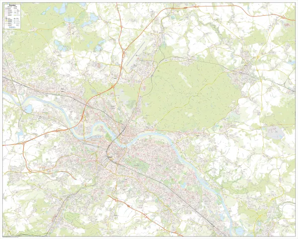 Der Stadtplan Dresden 182 x 147 cm