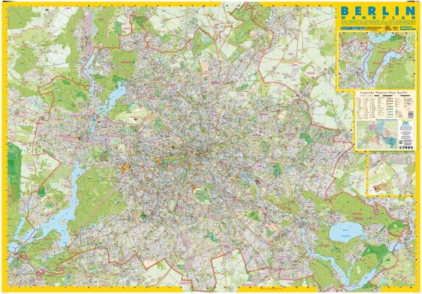 Stadtplan von Berlin in der Größe 180 x 125 cm - Der Stadtplan von Pharus