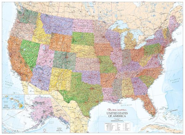 Politische Landkarte der USA