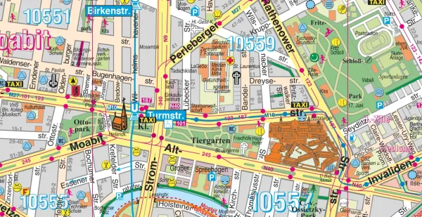 Ausschnitt der Berlin - Mitte Landkarte