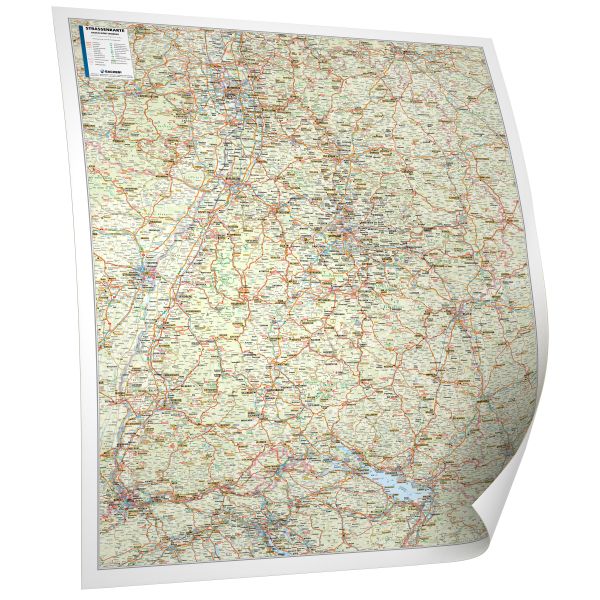 Straßenkarte von Baden-Württemberg
