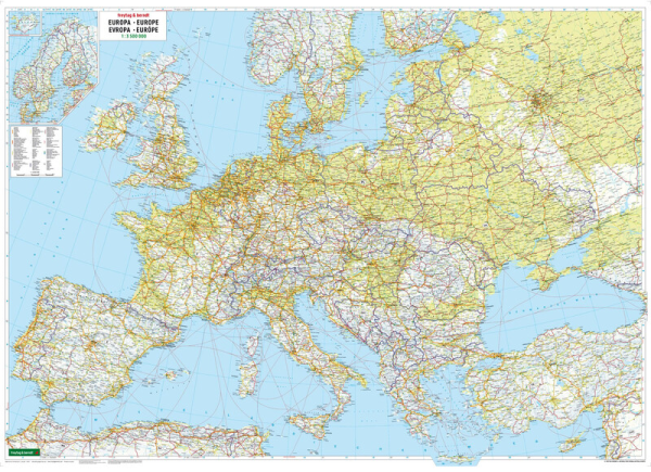 Die physische Übersichtskarte von Europa
