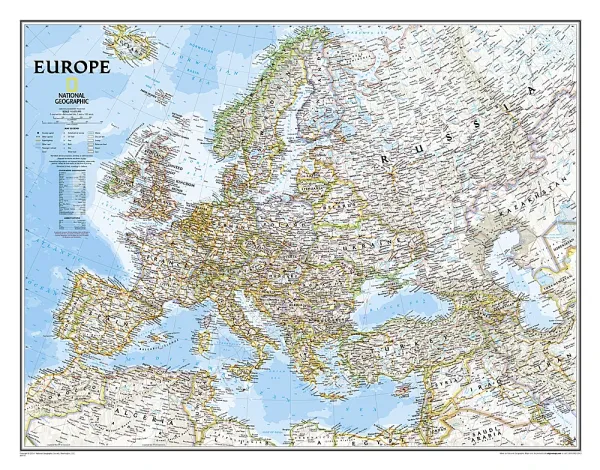 Politische Landkarte von Europa