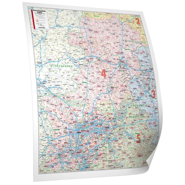 Postleitzone 4 als Landkarte