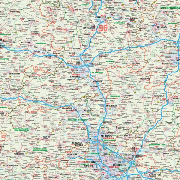 Detailansicht der PLZ9 Landkarte