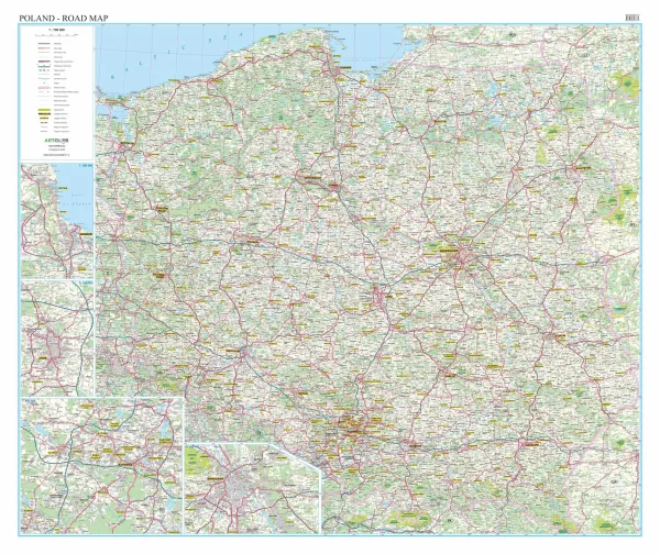 Straßenkarte von Polen