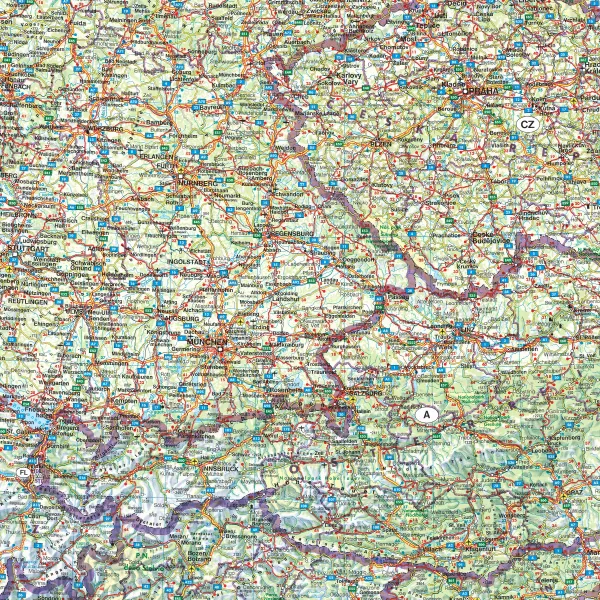 Detailansicht der Straßenkarte