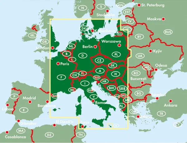 Länderdetails der Straßenkarte
