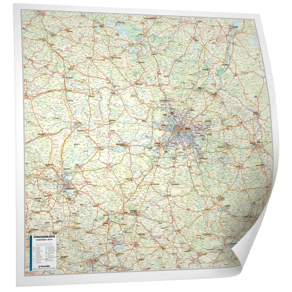 Straßenkarte von Berlin und Brandenburg