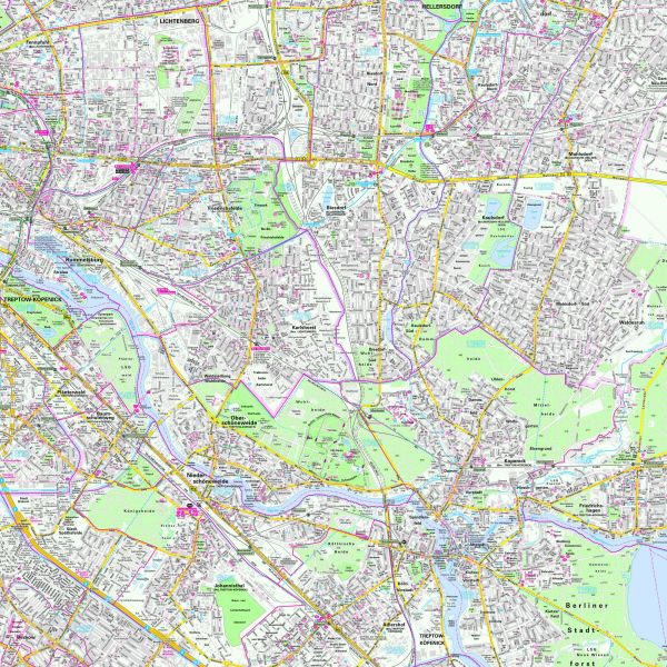 Ausschnitt aus dem Stadtplan von Berlin