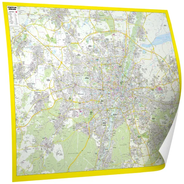 Stadtplan München als Papierkarte