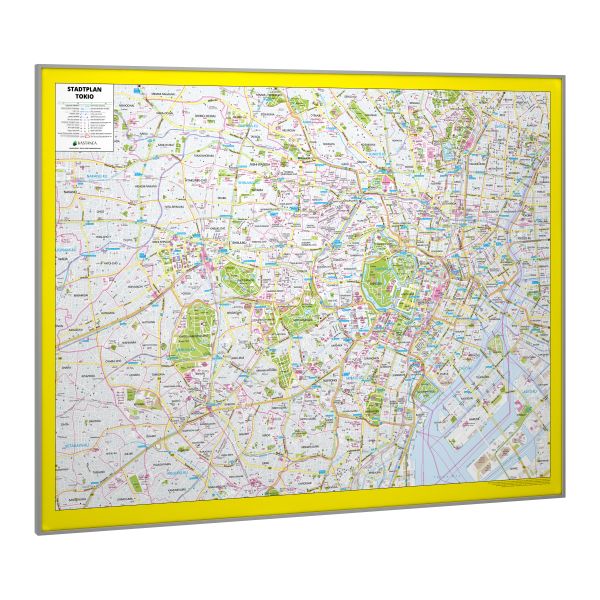 Tokio als Landkartentafel