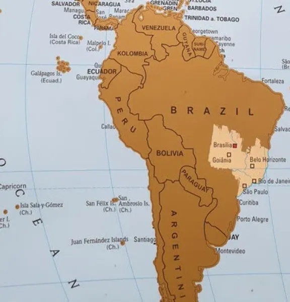 Brasilien auf der Rubbelkarte