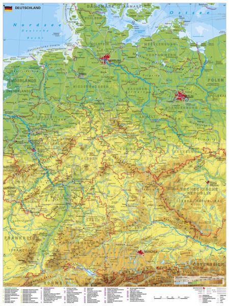 Deutschland Landkarte mit UNESCO Welterbestätten