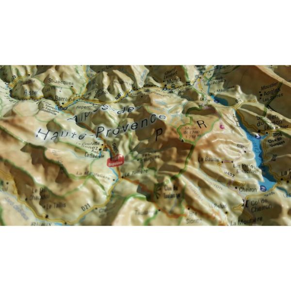 Detailansicht der Reliefkarte