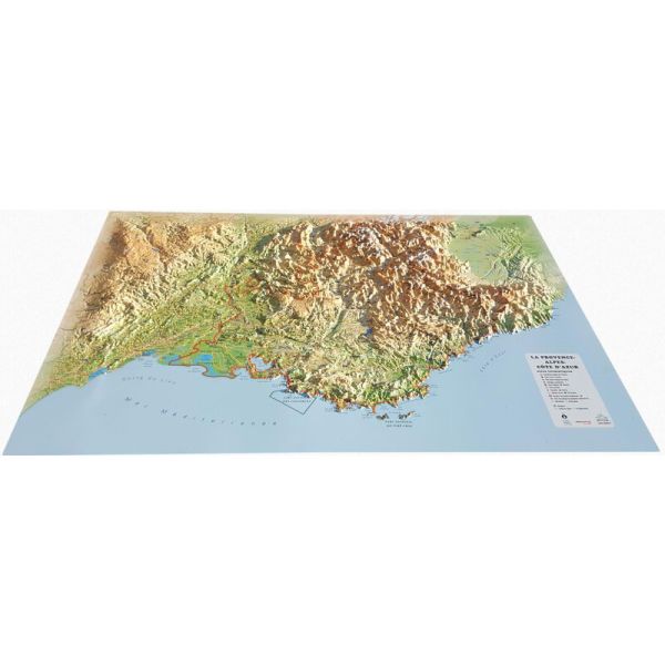 La Provence-Alpes-Cotes d'Azur als Reliefkarte