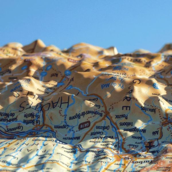 Detailansicht der Reliefkarte
