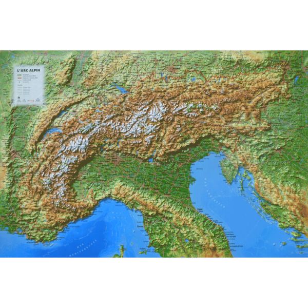 Massif de L'Arc Alpin als Reliefkarte