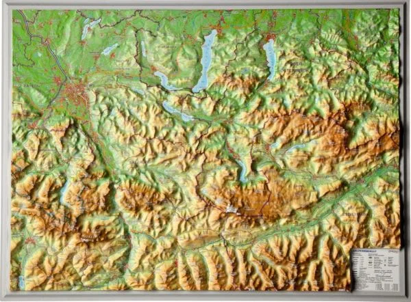 Die Reliefkarte Salzkammergut (39x29cm)