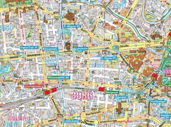 Detailansicht der Landkarte des Berliner Rings