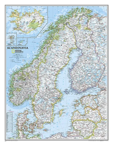 politische Karte von Skandinavien