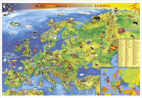 Kinderkarte von Europa