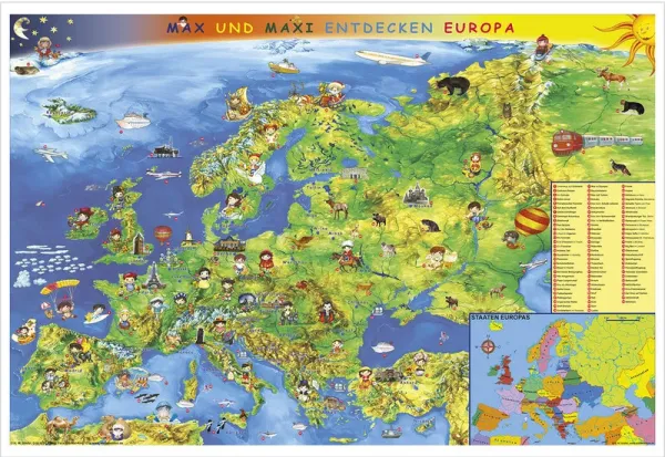 Kinderkarte von Europa