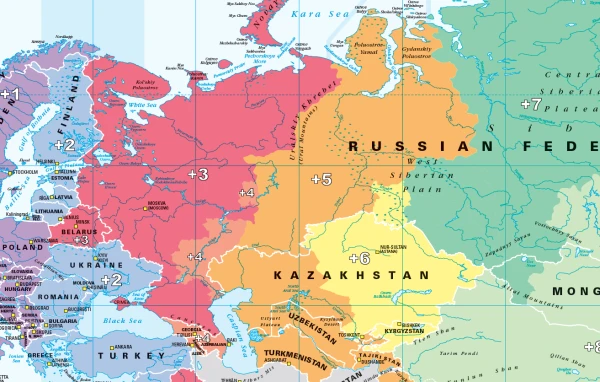 Detailansicht von Osteuropa