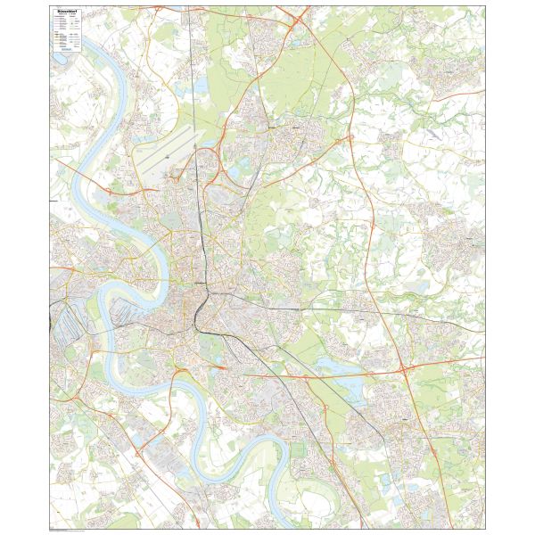 Der Stadtplan von Düsseldorf