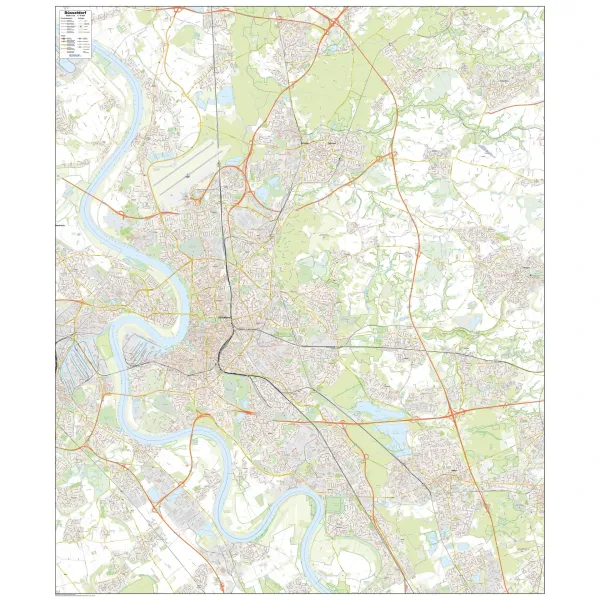 Der Stadtplan von Düsseldorf