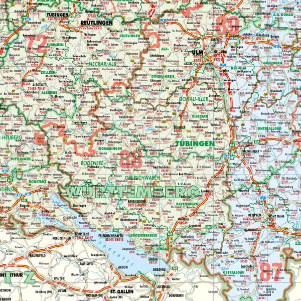 Detailansicht der Karte