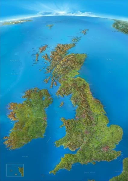 Großbritannien als Panoramaposter