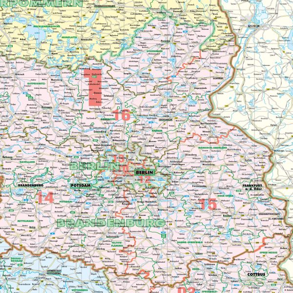 Organisationskarte von Deutschland im Detail