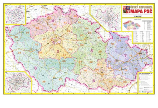 Postleitzahlenkarte von Tschechien