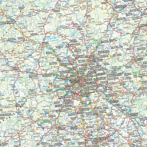 Detailansicht der Straßenkarte von Osteuropa