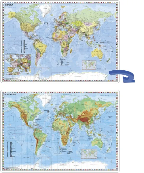 Unterlage für den Schreibtisch von der Welt.