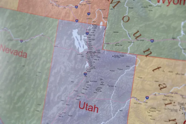 Utah Landkartendetail