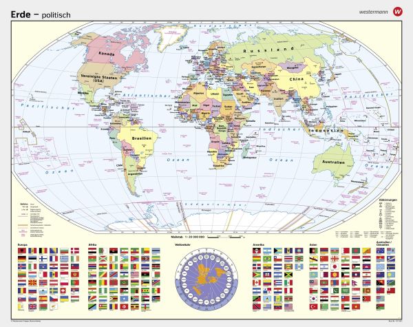 Die Erde - politisches Bild
