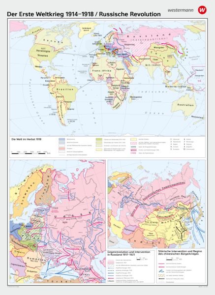 Der erste Weltkrieg - Schulwandkarte