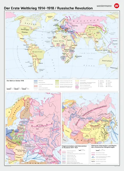 Der erste Weltkrieg - Schulwandkarte