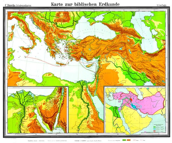 Schulwandkarte - Biblische Erdkunde
