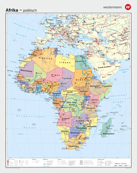 Afrika als politische Landkarte