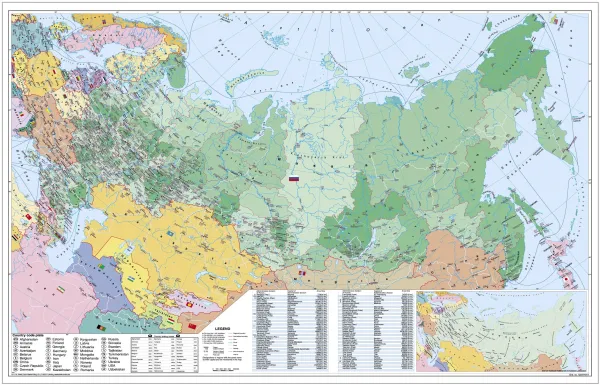 Postleitzahlenkarte von Russland