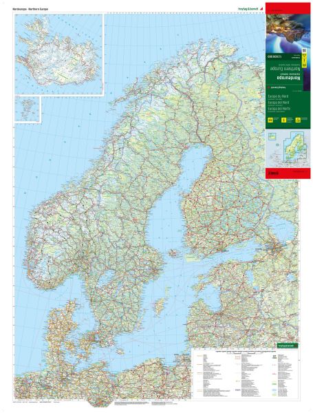 Straßenkarte von Skandinavien