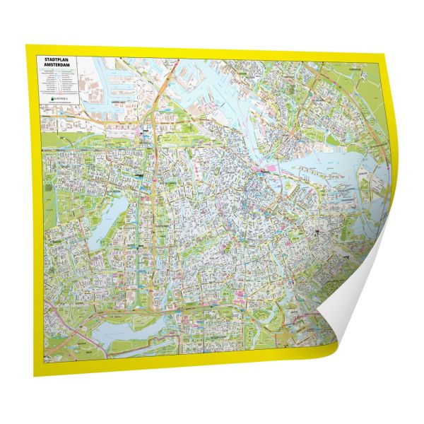 Der Stadtplan Amsterdam Poster Papierkarte